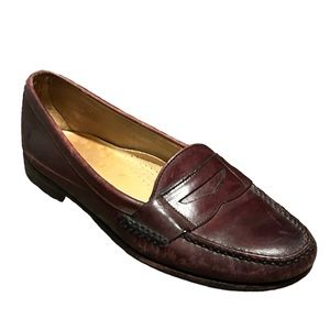 FRYE Men's Burgundy Red Leather Penny Loafer Slip On Shoes-Size 11
